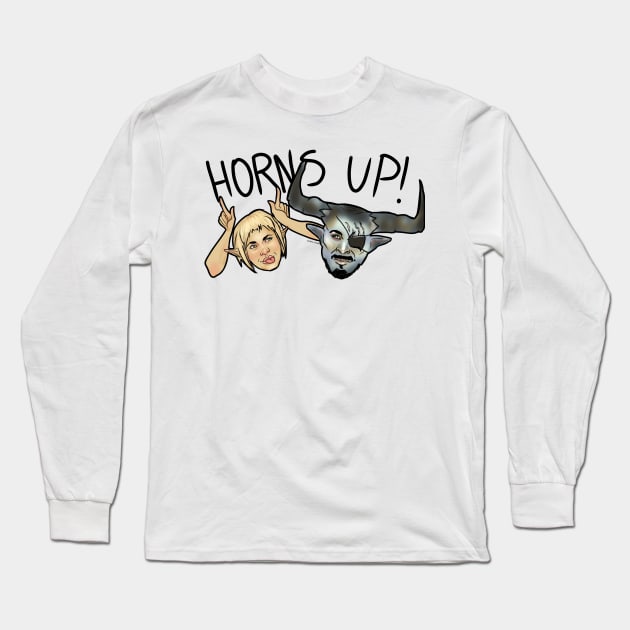 Horns Up Long Sleeve T-Shirt by georgiagoddard